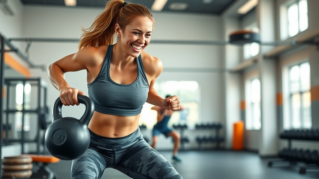Active woman performing CrossFit exercises in concealed carry leggings
